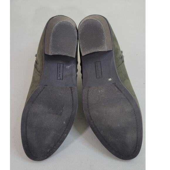 Madeleine Booties Womens Size 8 Olive Green Suede Bootie Zip Up Casual Boho Shoe - Picture 6 of 10